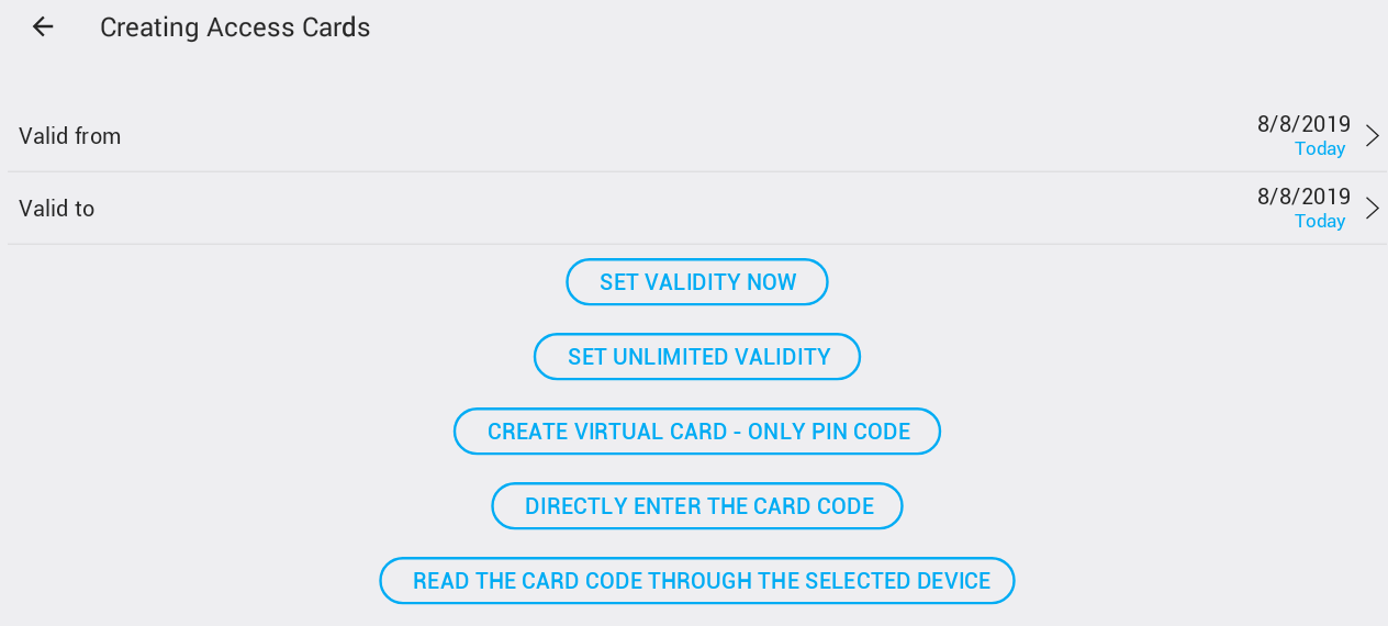 Strona dodawania kart