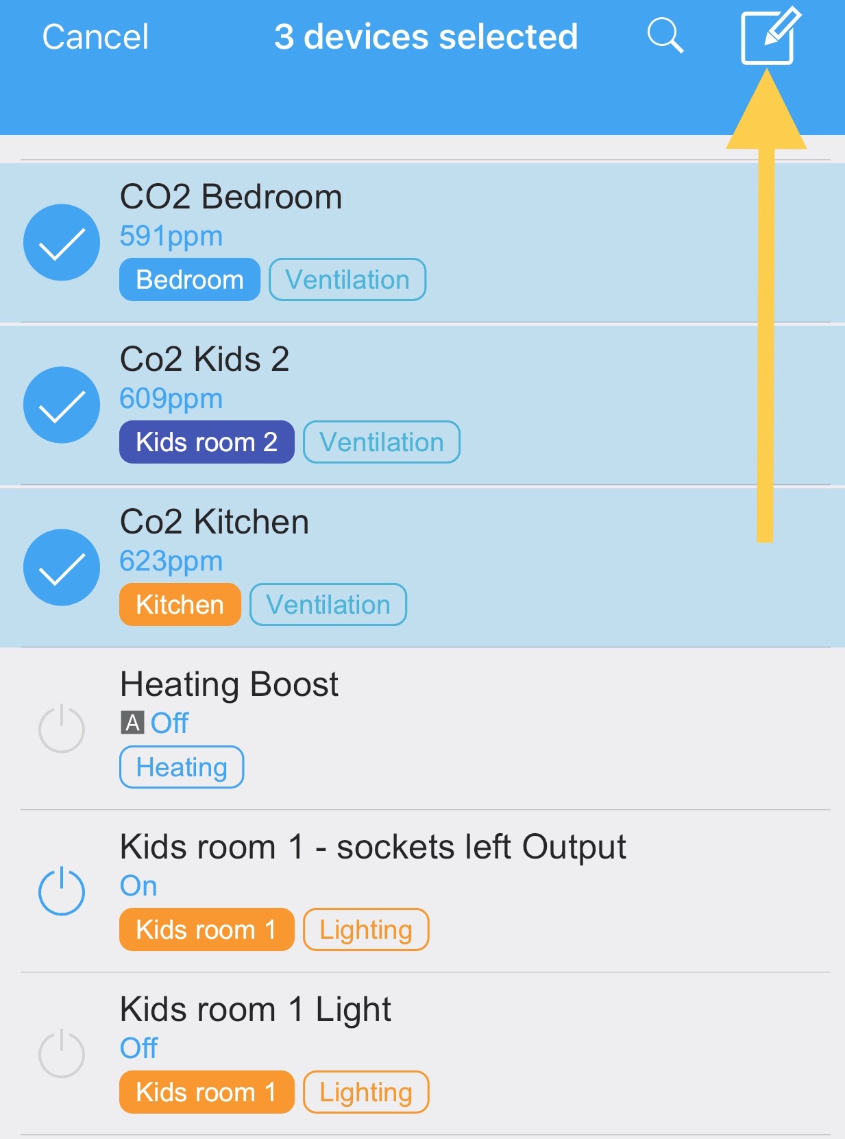 Wejście w tryb wyboru