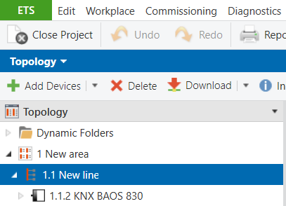 Vista Topologia di ETS