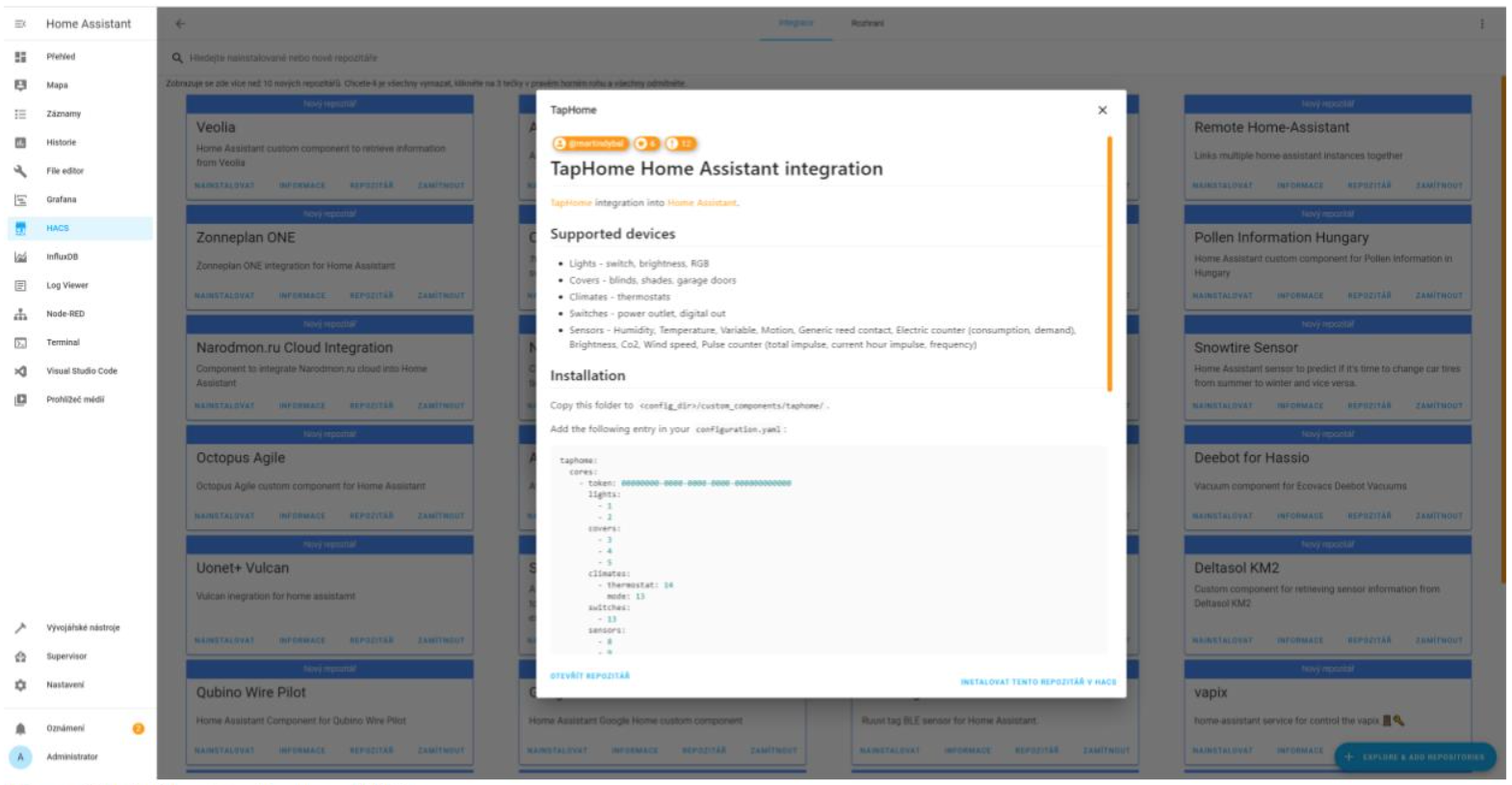 Schermata dialogo di installazione