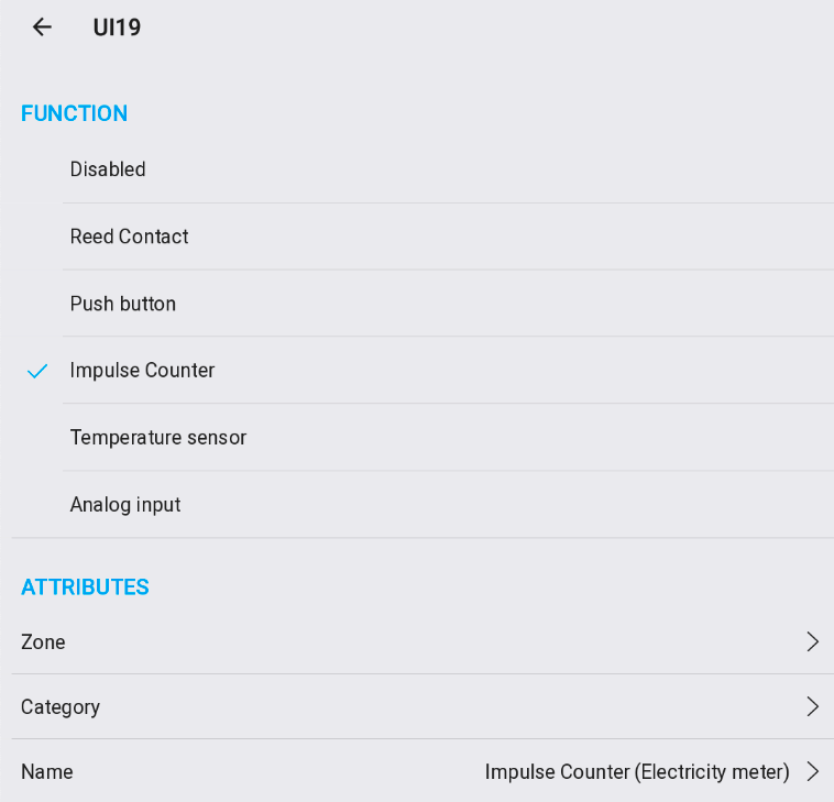 Konfigurácia digitálneho vstupu