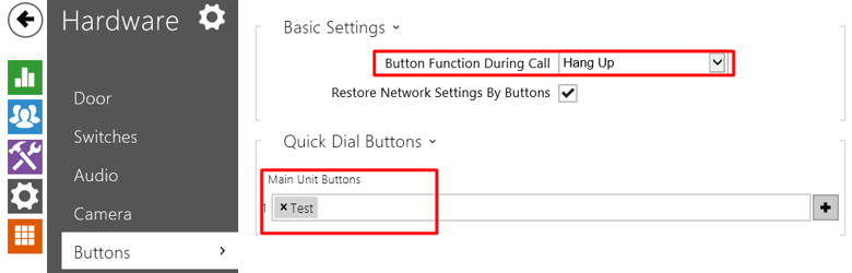 Configurazione pulsante 2N