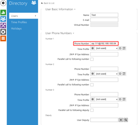 Impostazioni utente 2N